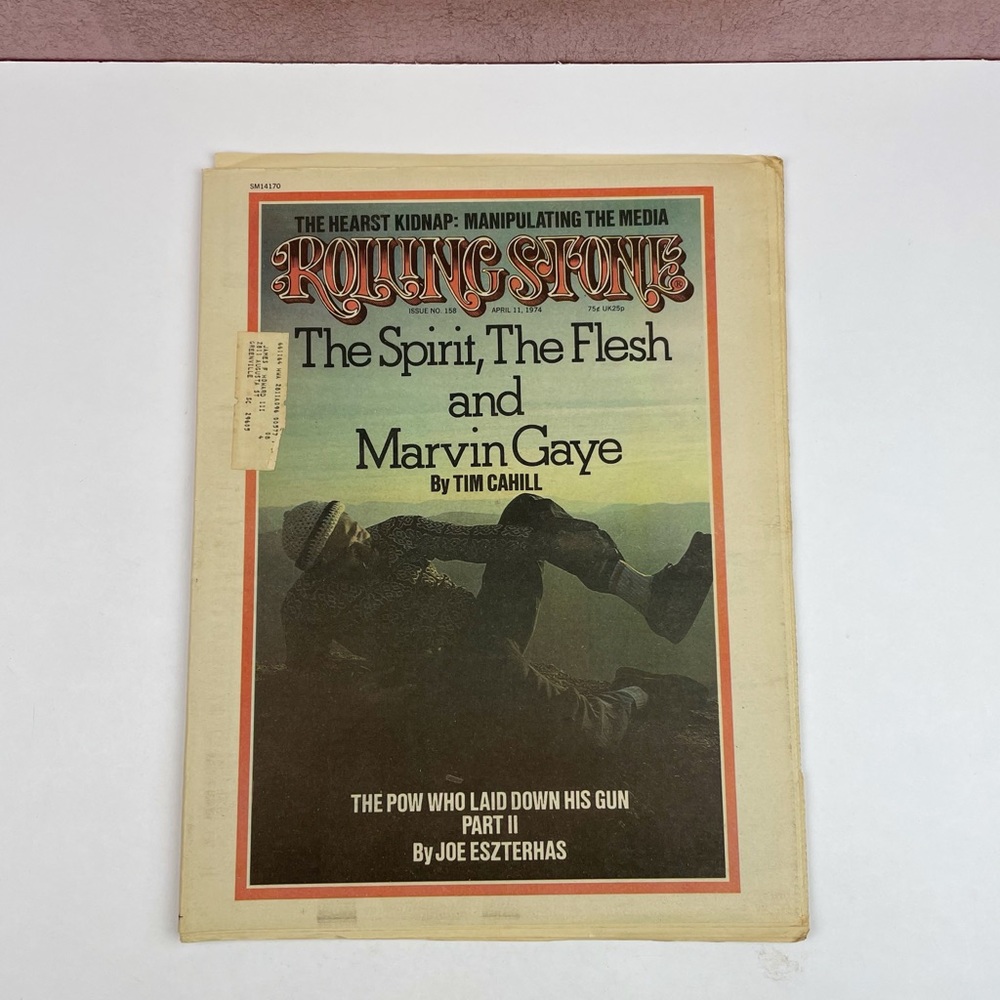 Vintage Rolling Stone Magazine Marvin Gaye April 1974 Music Art History